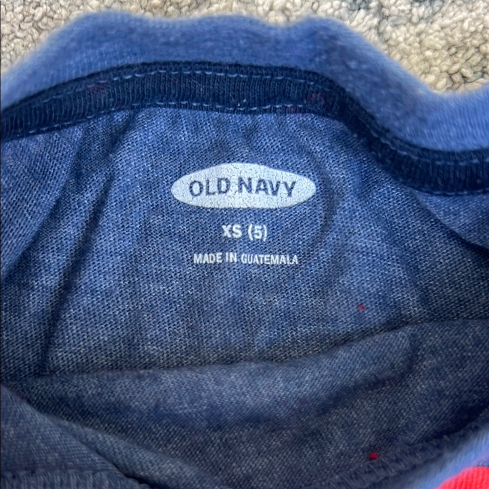Old Navy Patriotic Blue and Red Short Sleeve Tee - Picture 2 of 3